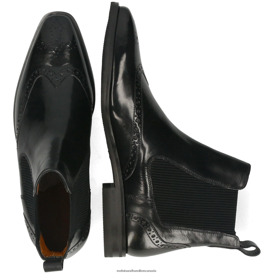 Men Melvin & Hamilton Black Alex 9 Ankle Boots P4V68P74