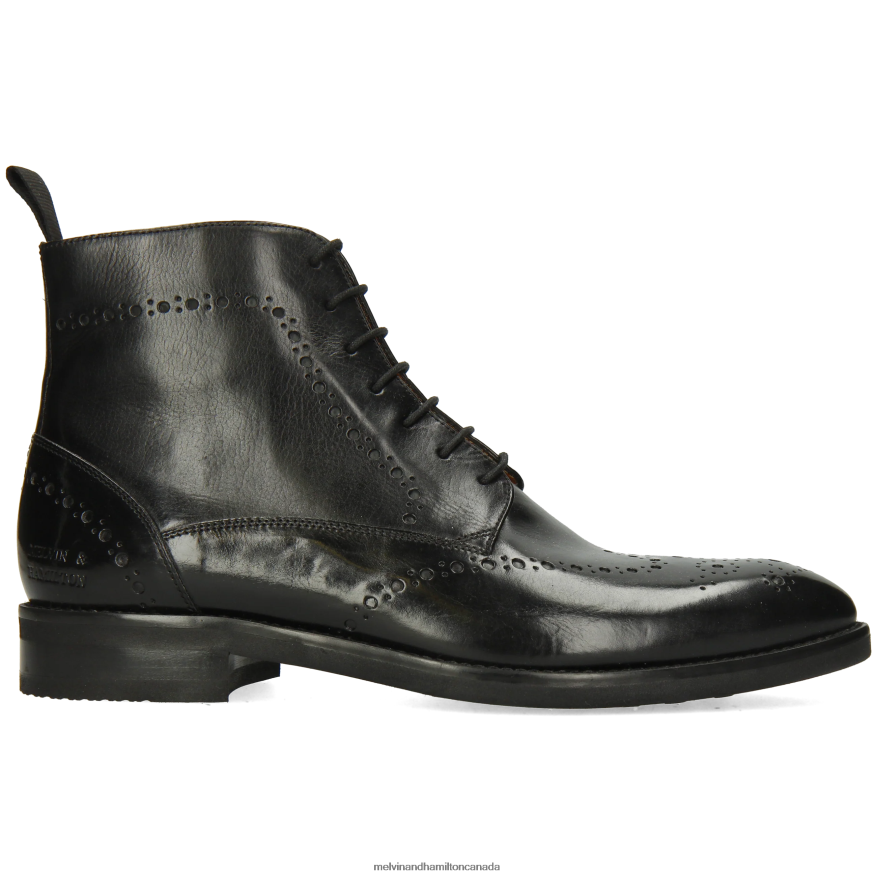 Men Melvin & Hamilton Black Bobby 9 Ankle Boots P4V68P26