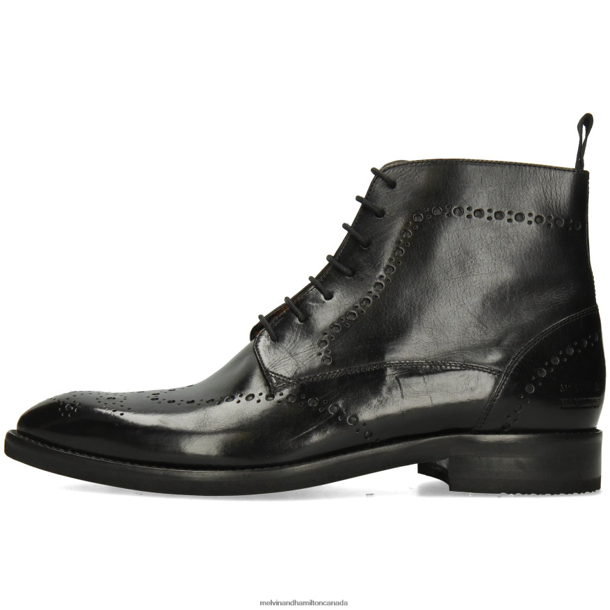 Men Melvin & Hamilton Black Bobby 9 Ankle Boots P4V68P26