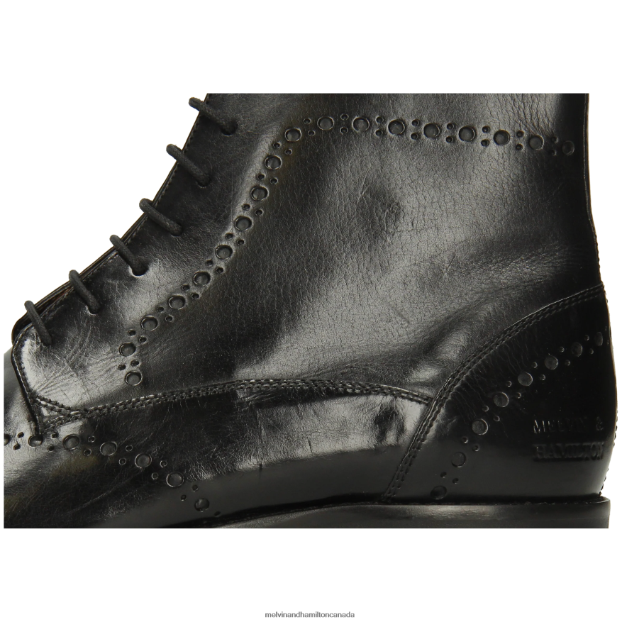 Men Melvin & Hamilton Black Bobby 9 Ankle Boots P4V68P26