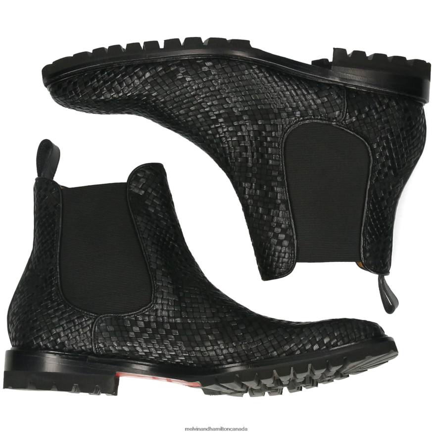 Men Melvin & Hamilton Black Carlo 5 Ankle Boots P4V68P122