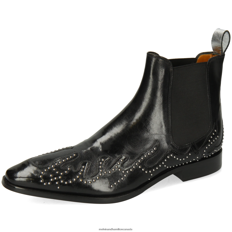Men Melvin & Hamilton Black Elvis 81 Ankle Boots P4V68P114