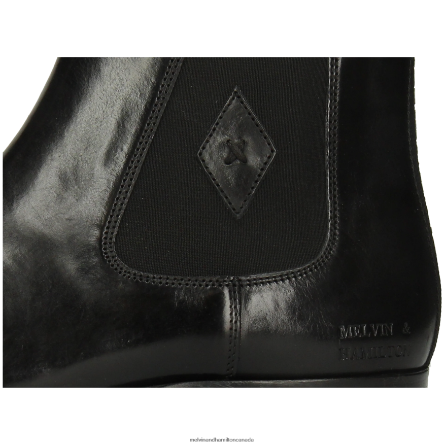 Men Melvin & Hamilton Black Elyas 5 Ankle Boots P4V68P10