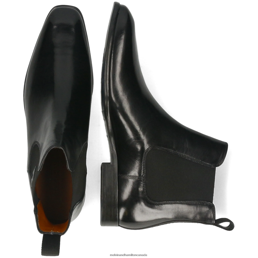Men Melvin & Hamilton Black Elyas 5 Ankle Boots P4V68P10