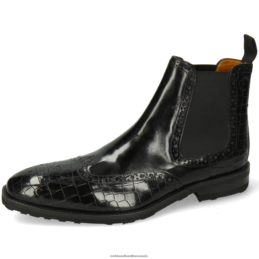 Men Melvin & Hamilton Black Flynn 2 Ankle Boots P4V68P24