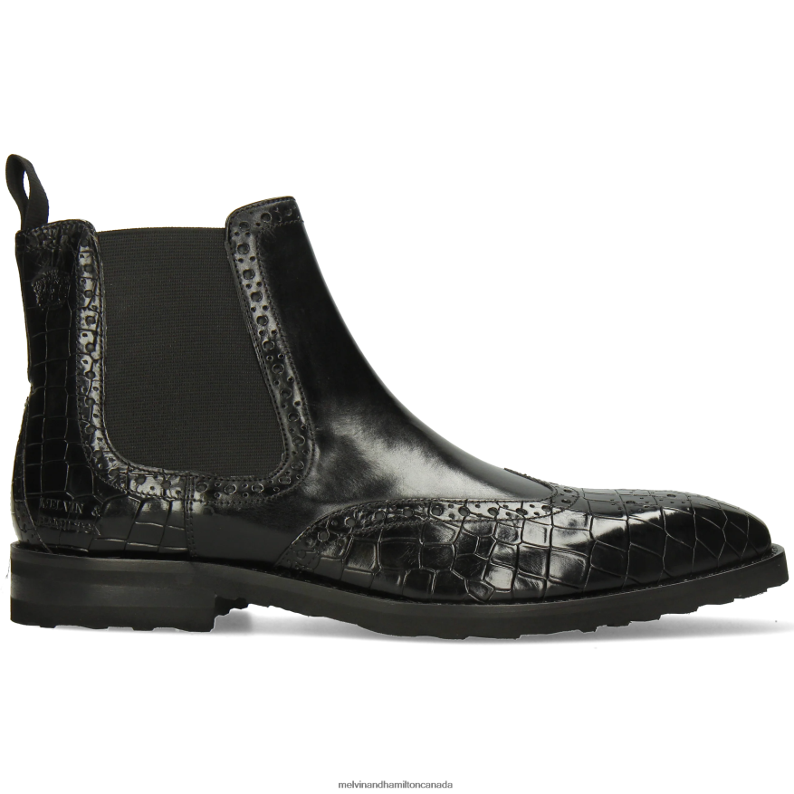 Men Melvin & Hamilton Black Flynn 2 Ankle Boots P4V68P24