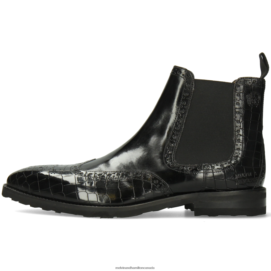 Men Melvin & Hamilton Black Flynn 2 Ankle Boots P4V68P24