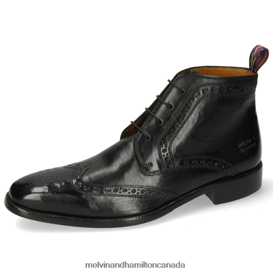 Men Melvin & Hamilton Black Jeff 7 Ankle Boots P4V68P126