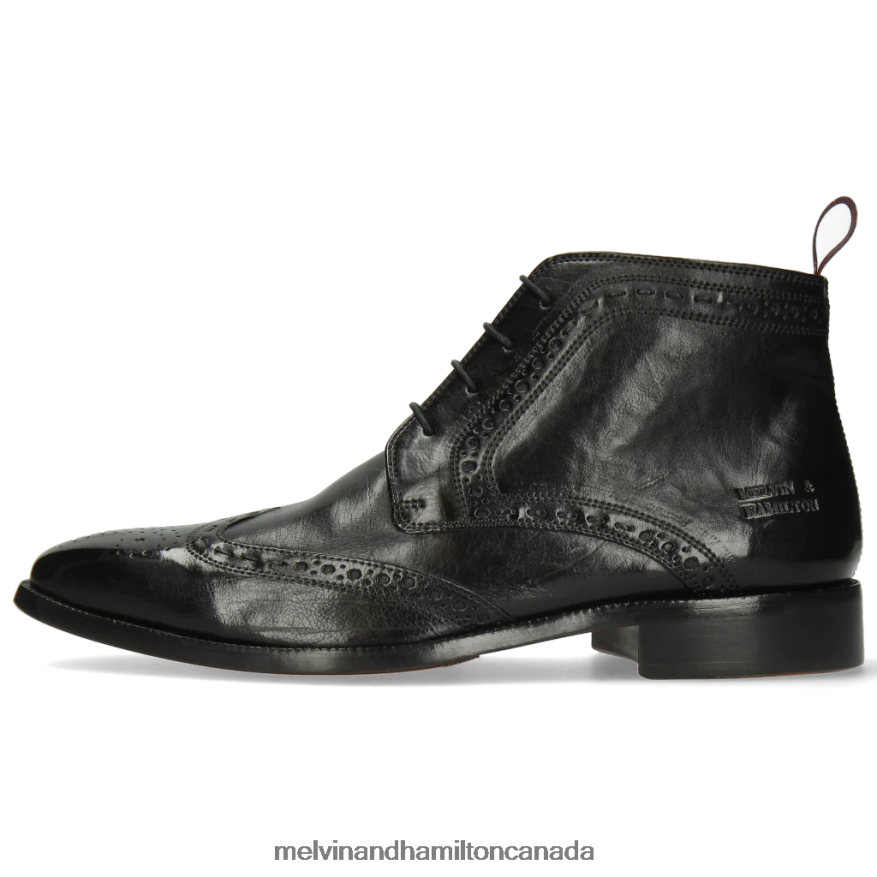 Men Melvin & Hamilton Black Jeff 7 Ankle Boots P4V68P126
