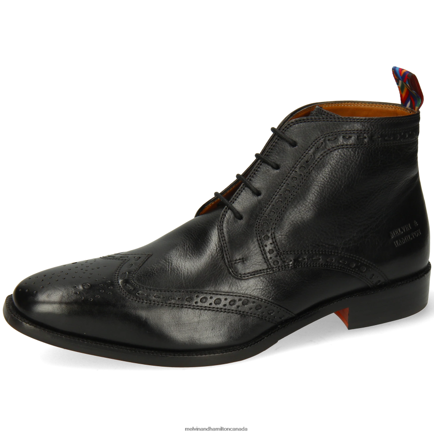 Men Melvin & Hamilton Black Jeff 7 Ankle Boots P4V68P6