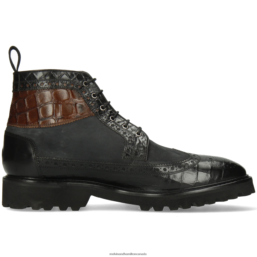 Men Melvin & Hamilton Black Matthew 9 Ankle Boots P4V68P64