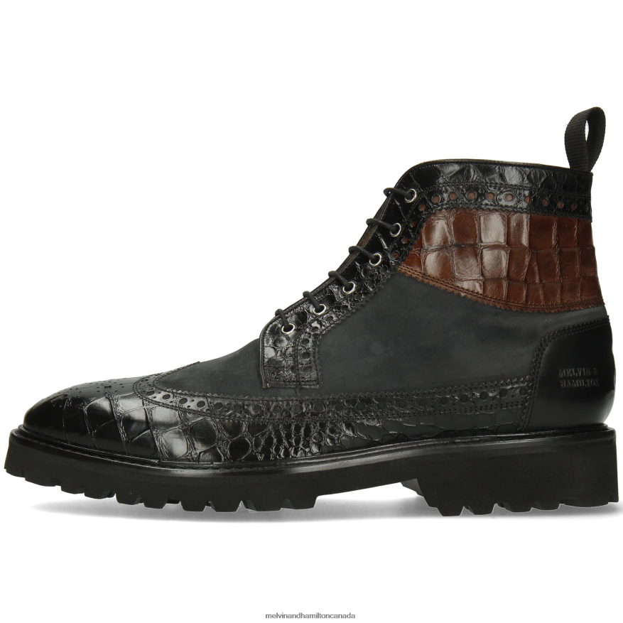 Men Melvin & Hamilton Black Matthew 9 Ankle Boots P4V68P64