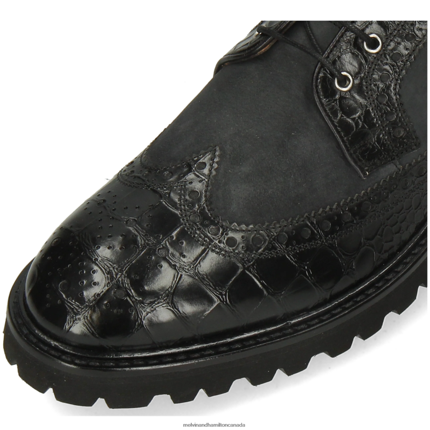 Men Melvin & Hamilton Black Matthew 9 Ankle Boots P4V68P64