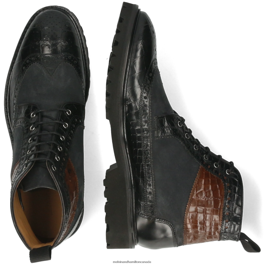 Men Melvin & Hamilton Black Matthew 9 Ankle Boots P4V68P64