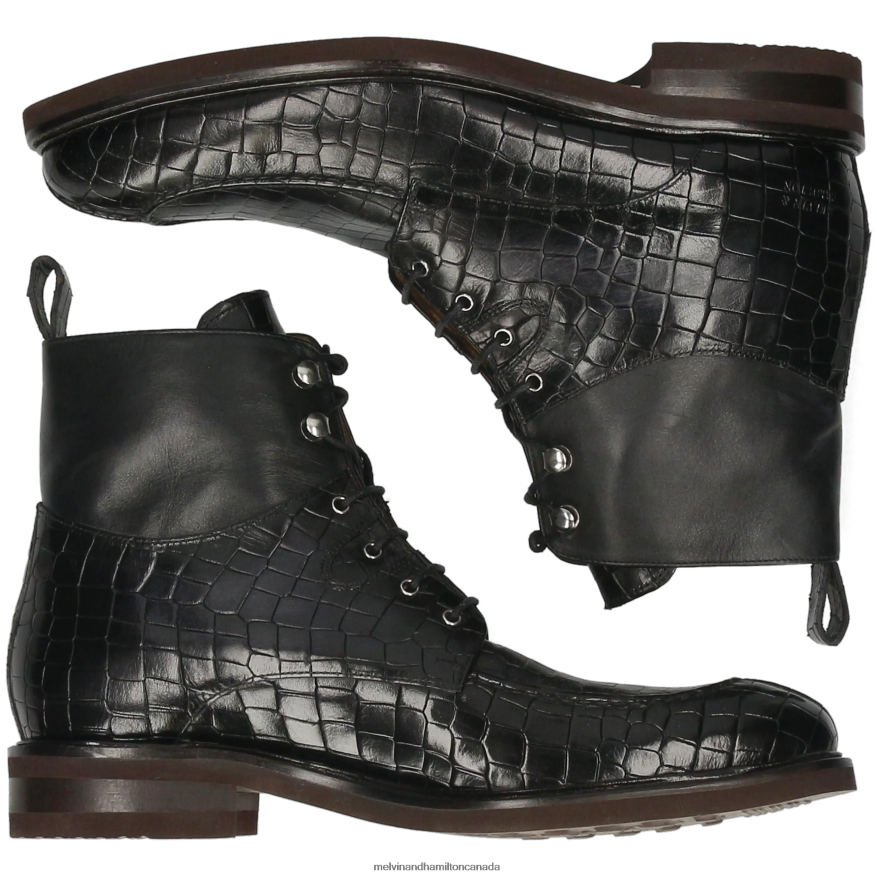 Men Melvin & Hamilton Black Parker 3 Ankle Boots P4V68P58