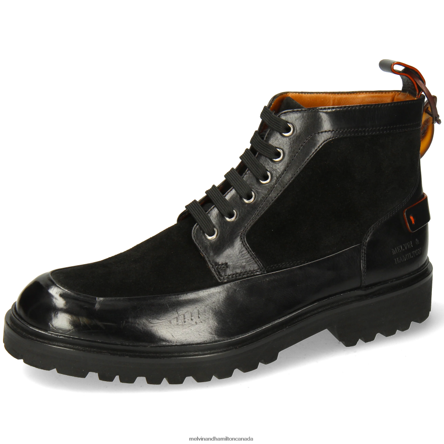 Men Melvin & Hamilton Black Pierce 23 Ankle Boots P4V68P41