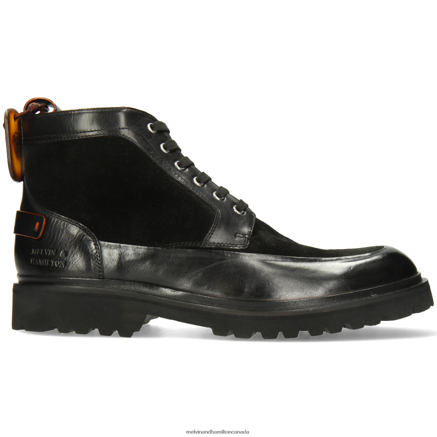 Men Melvin & Hamilton Black Pierce 23 Ankle Boots P4V68P41