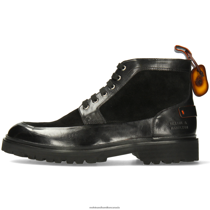 Men Melvin & Hamilton Black Pierce 23 Ankle Boots P4V68P41