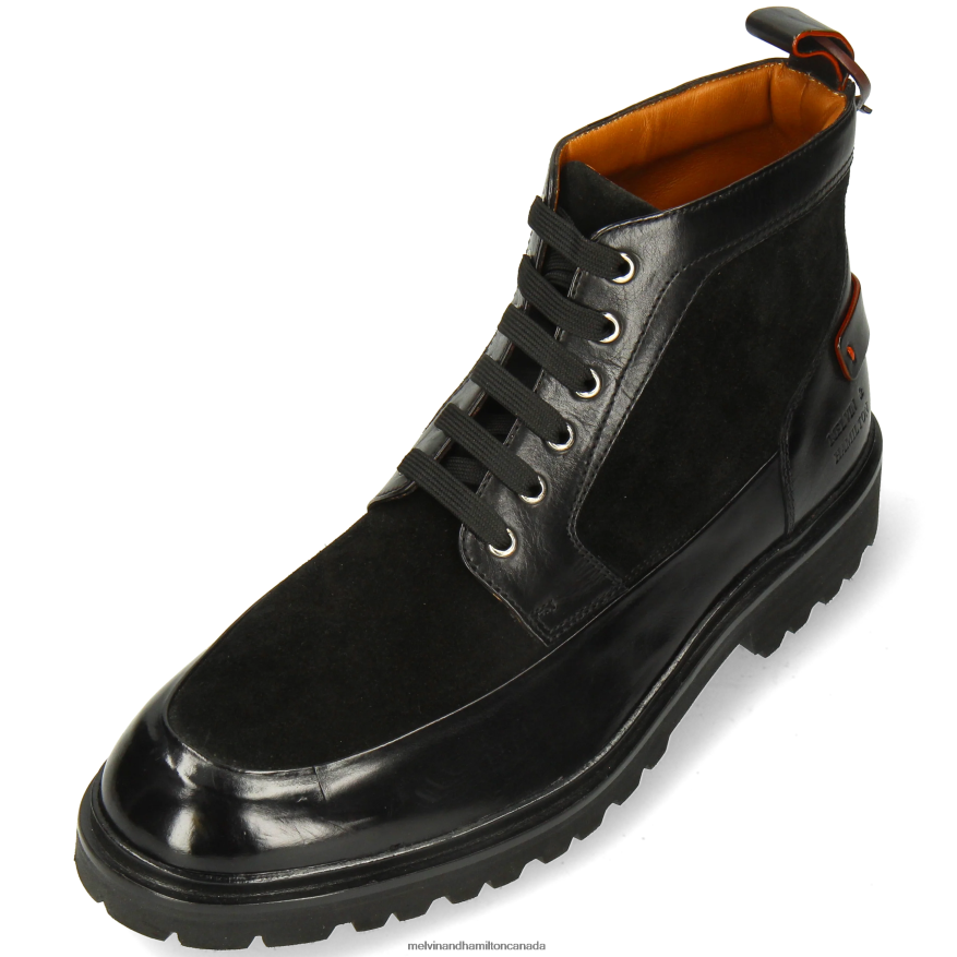 Men Melvin & Hamilton Black Pierce 23 Ankle Boots P4V68P41