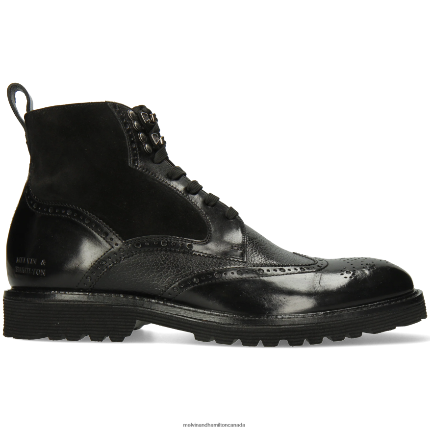 Men Melvin & Hamilton Black Trevor 34 Ankle Boots P4V68P62