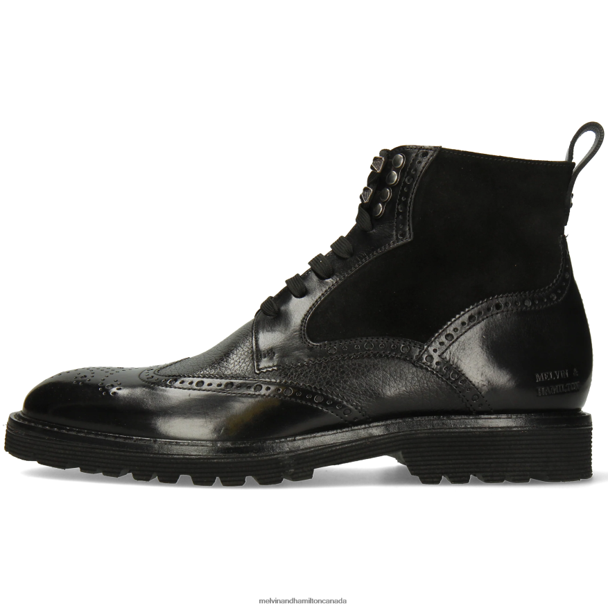 Men Melvin & Hamilton Black Trevor 34 Ankle Boots P4V68P62