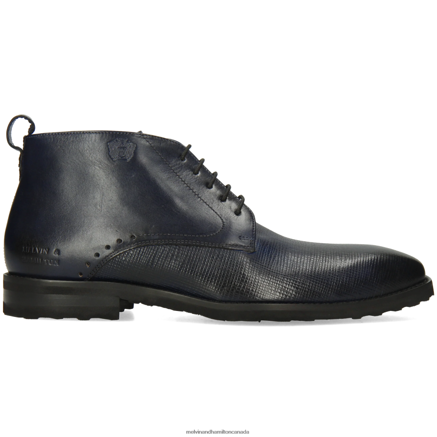 Men Melvin & Hamilton Blue Flynn 3 Ankle Boots P4V68P29