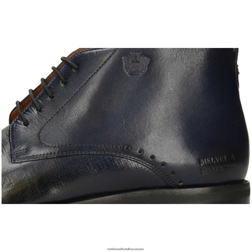 Men Melvin & Hamilton Blue Flynn 3 Ankle Boots P4V68P29