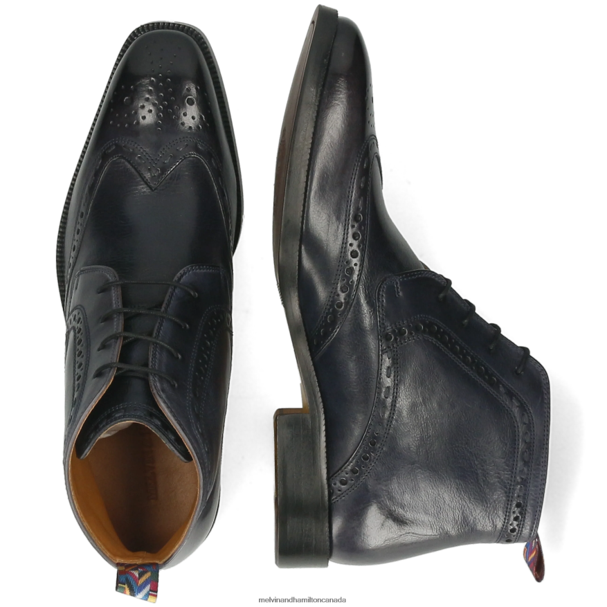 Men Melvin & Hamilton Blue Jeff 7 Ankle Boots P4V68P109