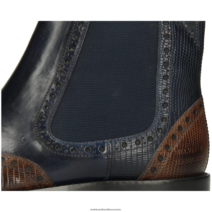 Men Melvin & Hamilton Blue Martin 5 Ankle Boots P4V68P19