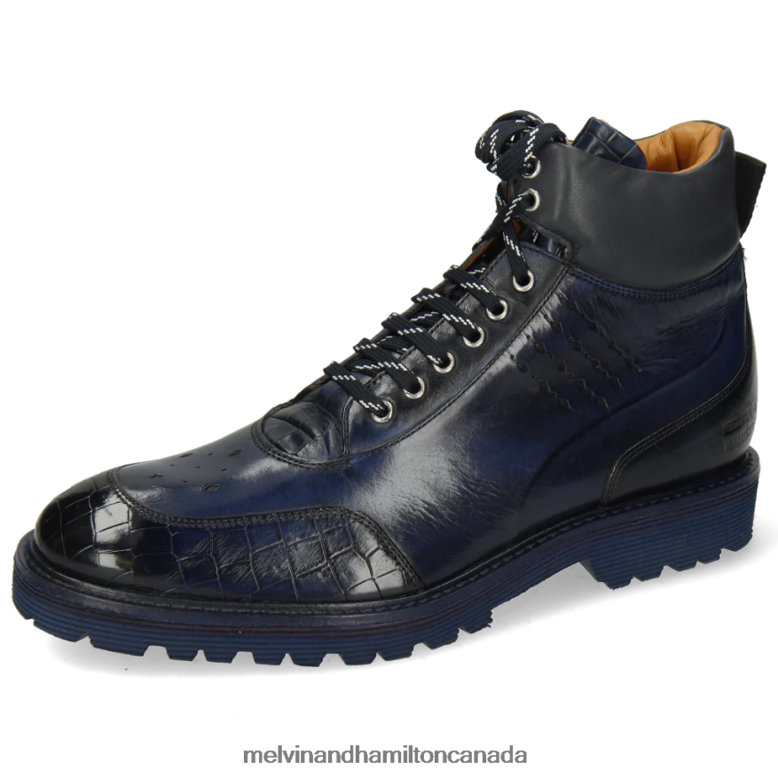 Men Melvin & Hamilton Blue Trevor 28 Ankle Boots P4V68P136