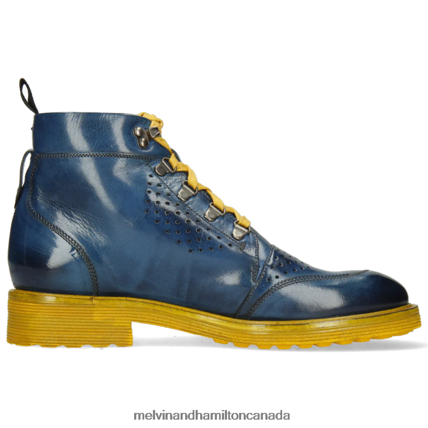Men Melvin & Hamilton Blue Trevor 5 Ankle Boots P4V68P138