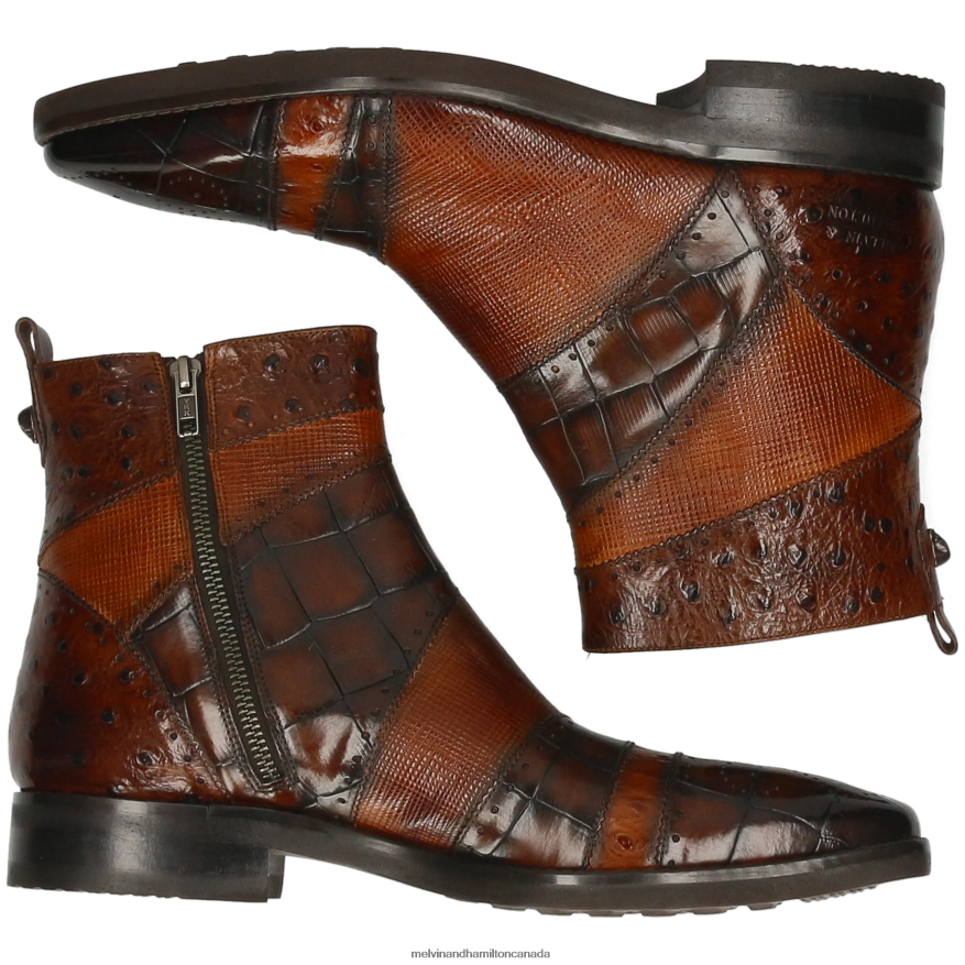 Men Melvin & Hamilton Brown Elvis 26 Ankle Boots P4V68P95
