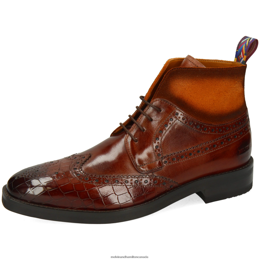 Men Melvin & Hamilton Brown Jeff 34 Ankle Boots P4V68P85
