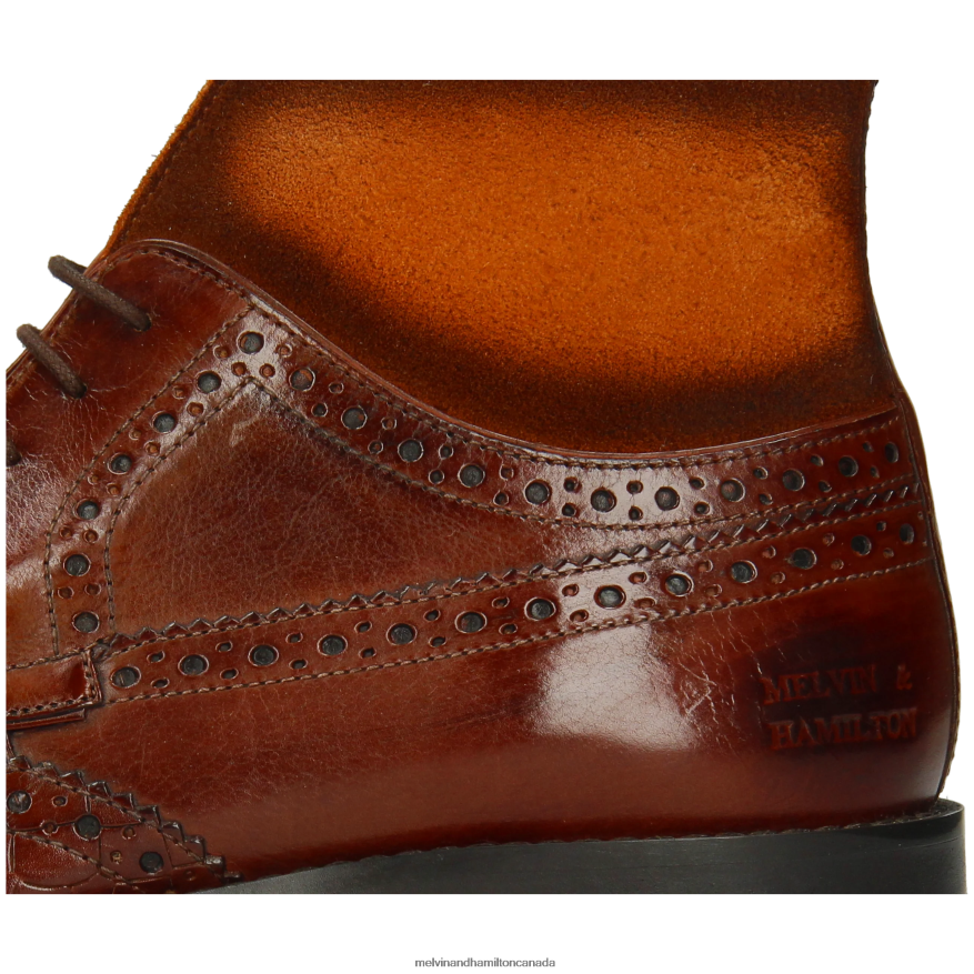 Men Melvin & Hamilton Brown Jeff 34 Ankle Boots P4V68P85