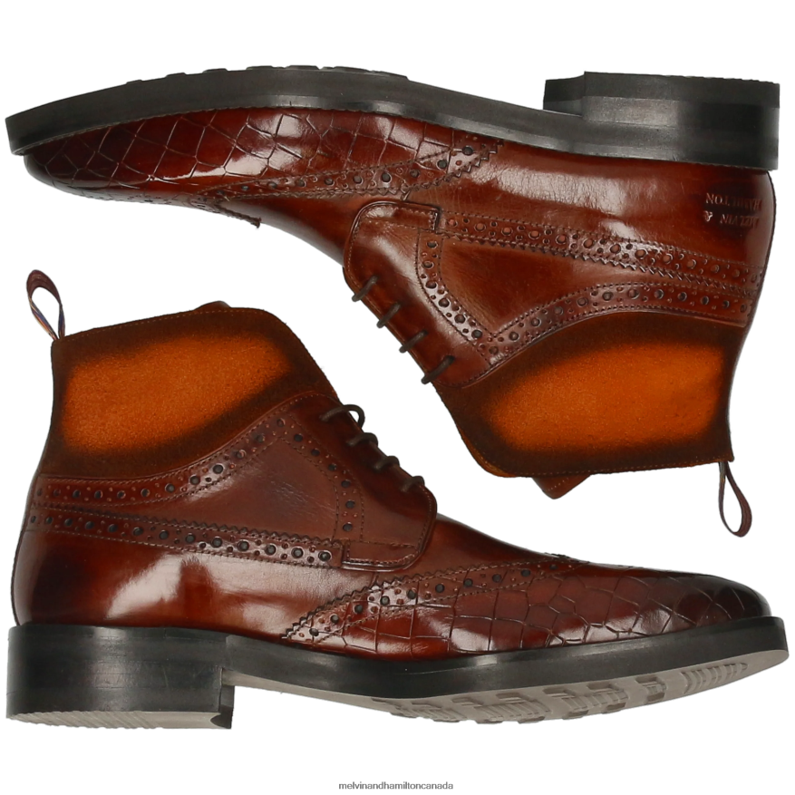 Men Melvin & Hamilton Brown Jeff 34 Ankle Boots P4V68P85