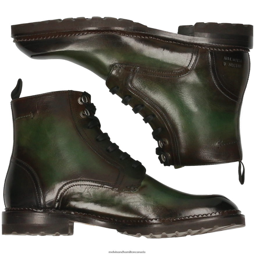 Men Melvin & Hamilton Green Adam 1 Ankle Boots P4V68P61