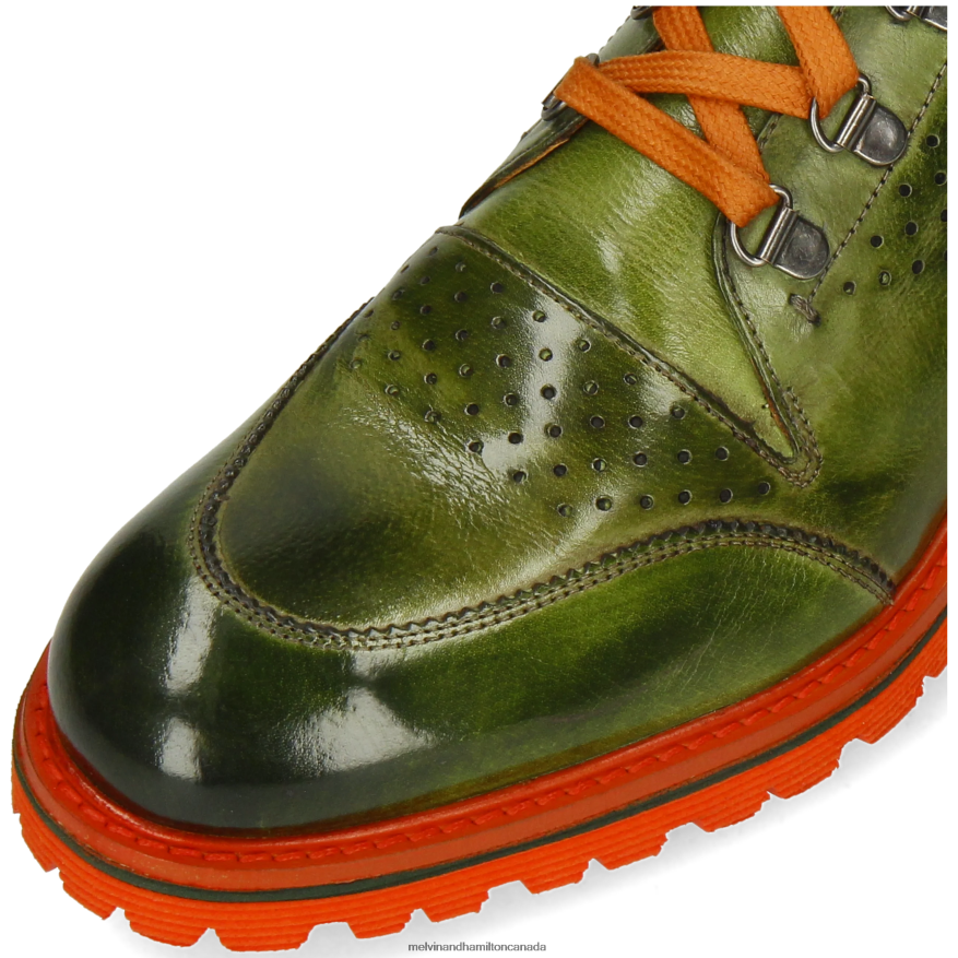 Men Melvin & Hamilton Green Trevor 5 Ankle Boots P4V68P5