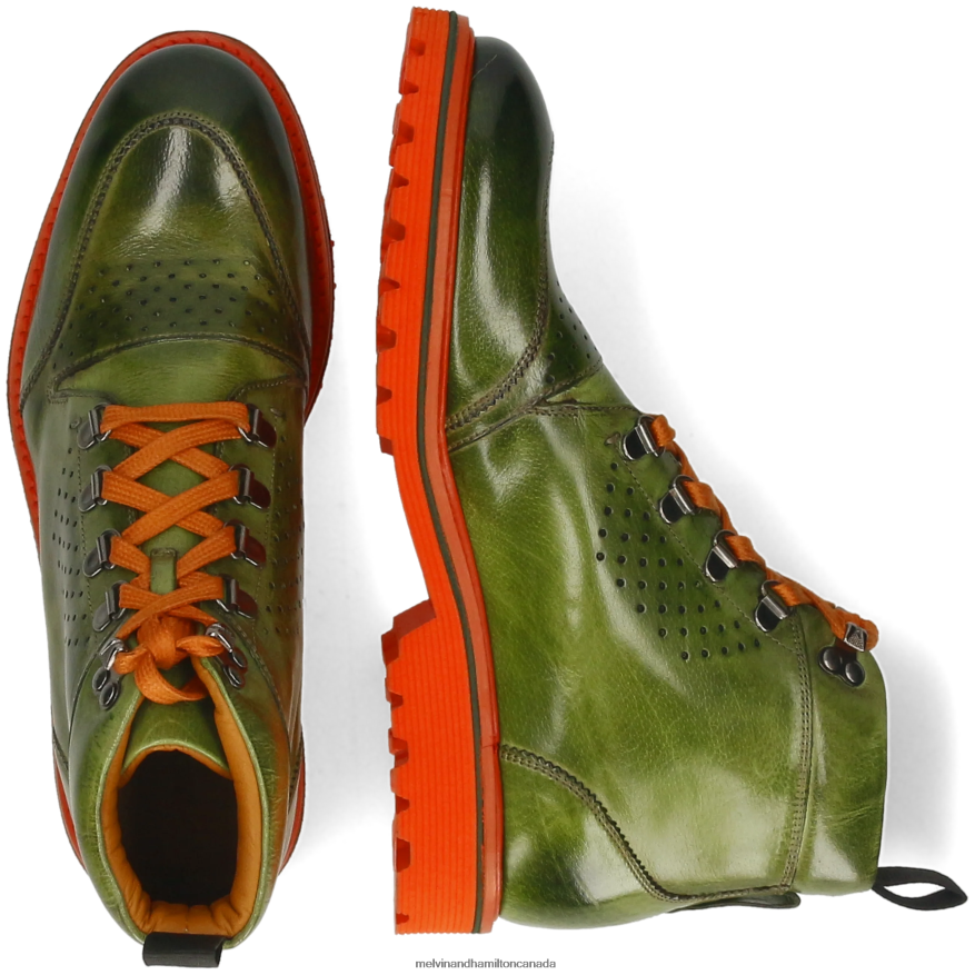 Men Melvin & Hamilton Green Trevor 5 Ankle Boots P4V68P5