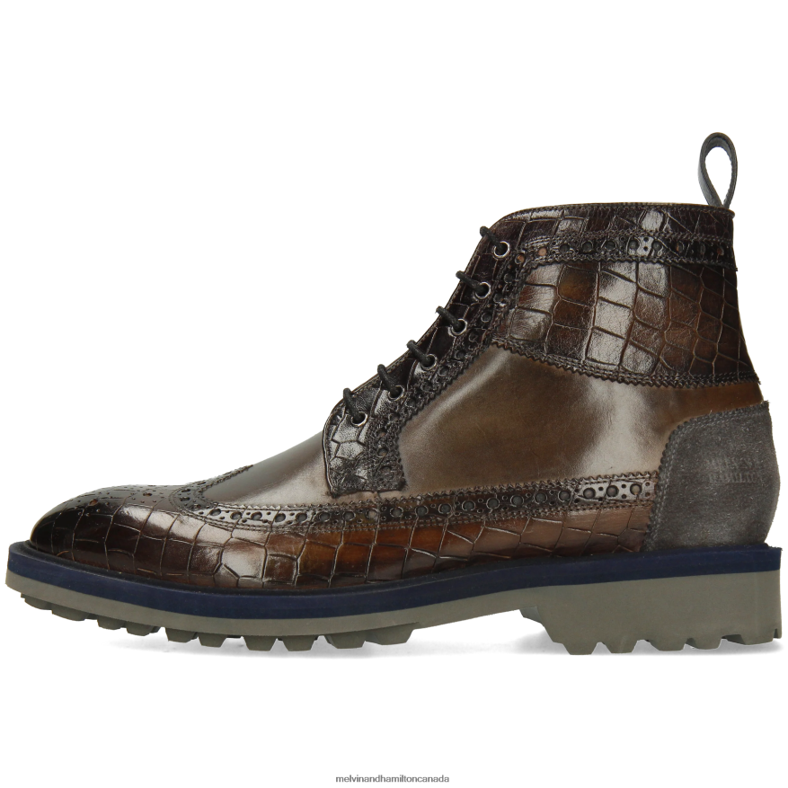 Men Melvin & Hamilton Grey Matthew 9 Ankle Boots P4V68P66