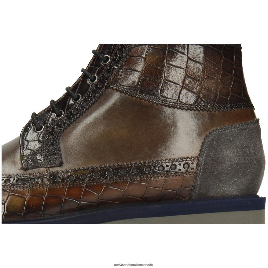 Men Melvin & Hamilton Grey Matthew 9 Ankle Boots P4V68P66