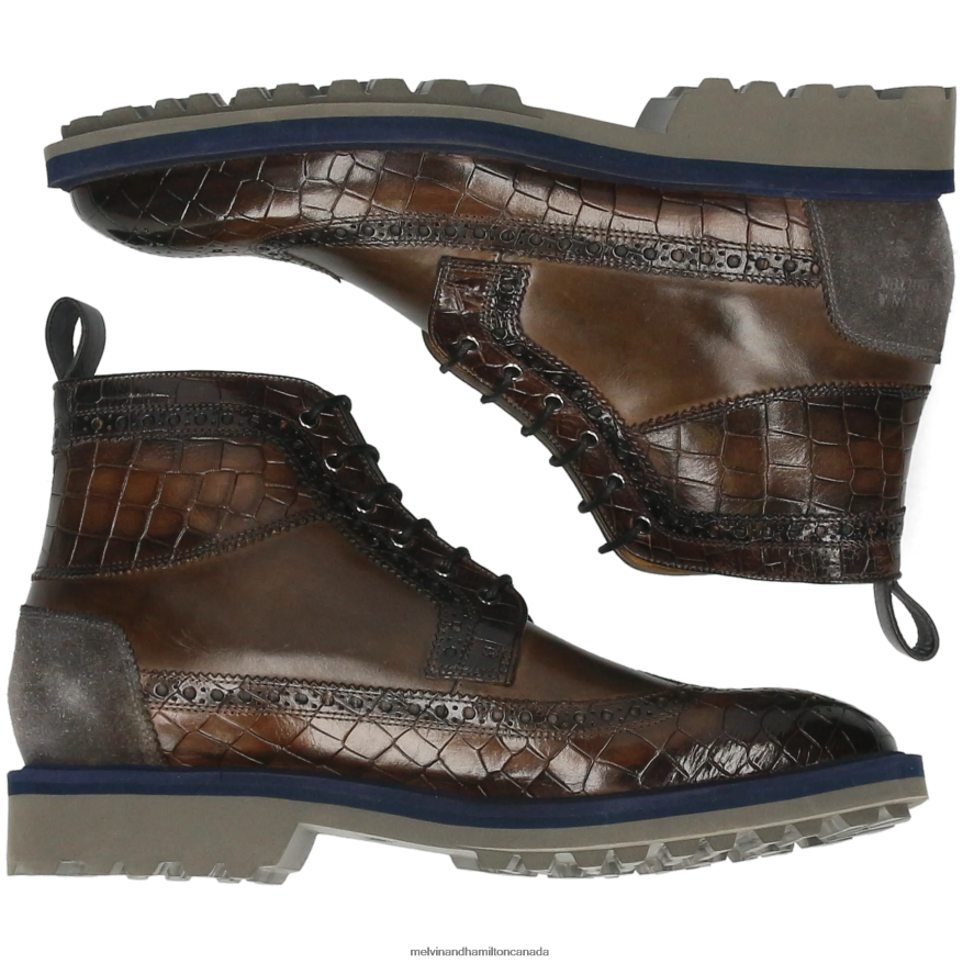 Men Melvin & Hamilton Grey Matthew 9 Ankle Boots P4V68P66