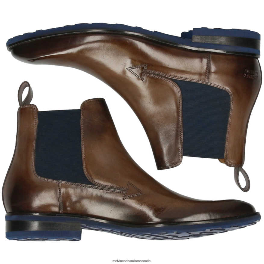 Men Melvin & Hamilton Grey Ryder 12 Ankle Boots P4V68P81