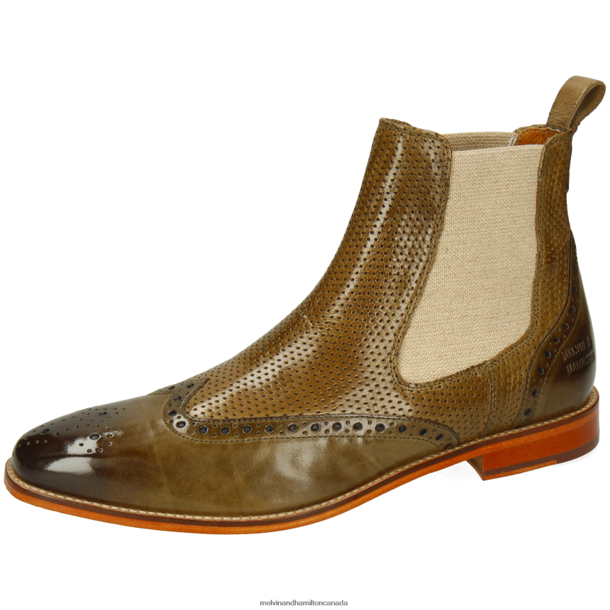 Men Melvin & Hamilton Khaki Alex 9 Ankle Boots P4V68P48