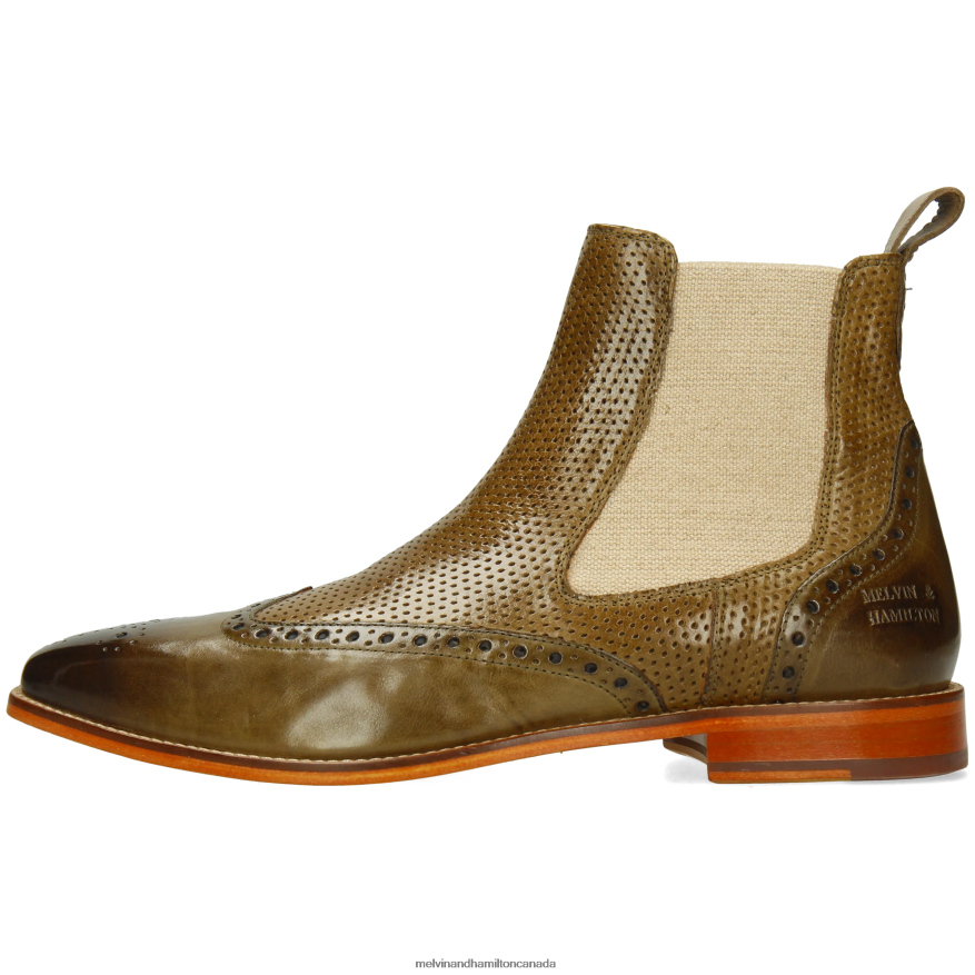 Men Melvin & Hamilton Khaki Alex 9 Ankle Boots P4V68P48