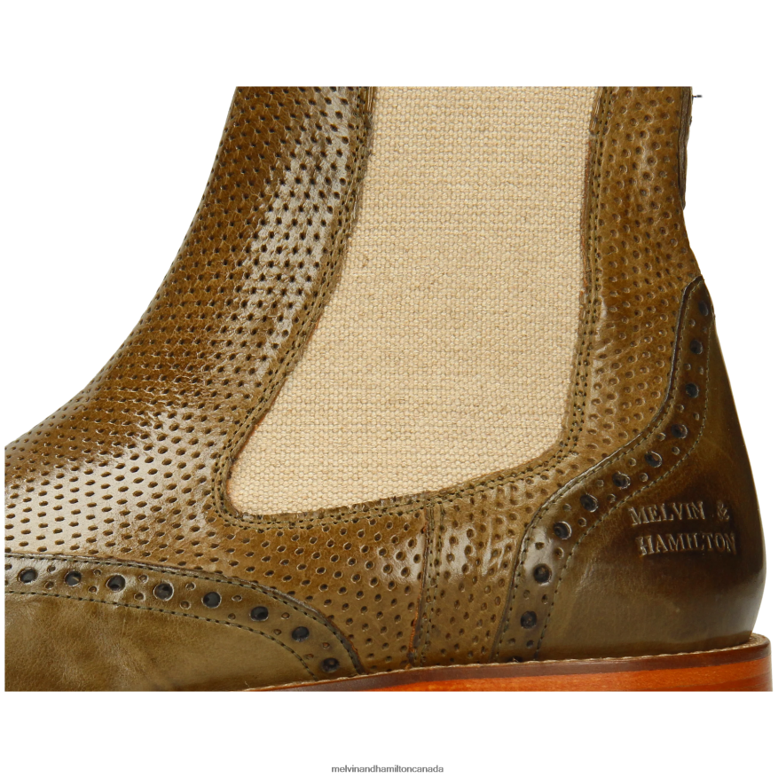 Men Melvin & Hamilton Khaki Alex 9 Ankle Boots P4V68P48