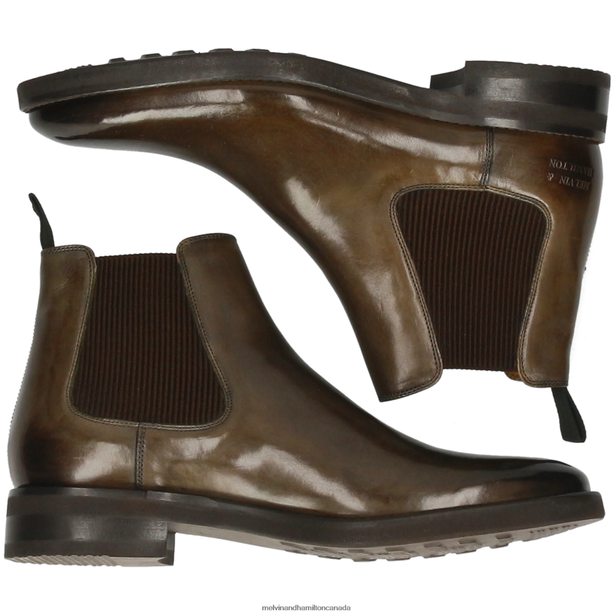 Men Melvin & Hamilton Khaki Clint 7 Ankle Boots P4V68P59