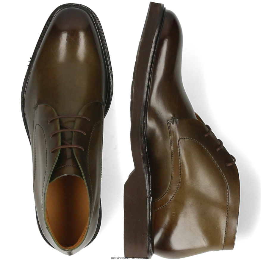 Men Melvin & Hamilton Khaki Felix 1 Ankle Boots P4V68P77