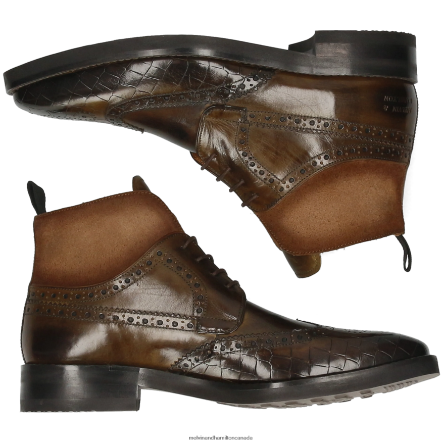 Men Melvin & Hamilton Khaki Jeff 34 Ankle Boots P4V68P106