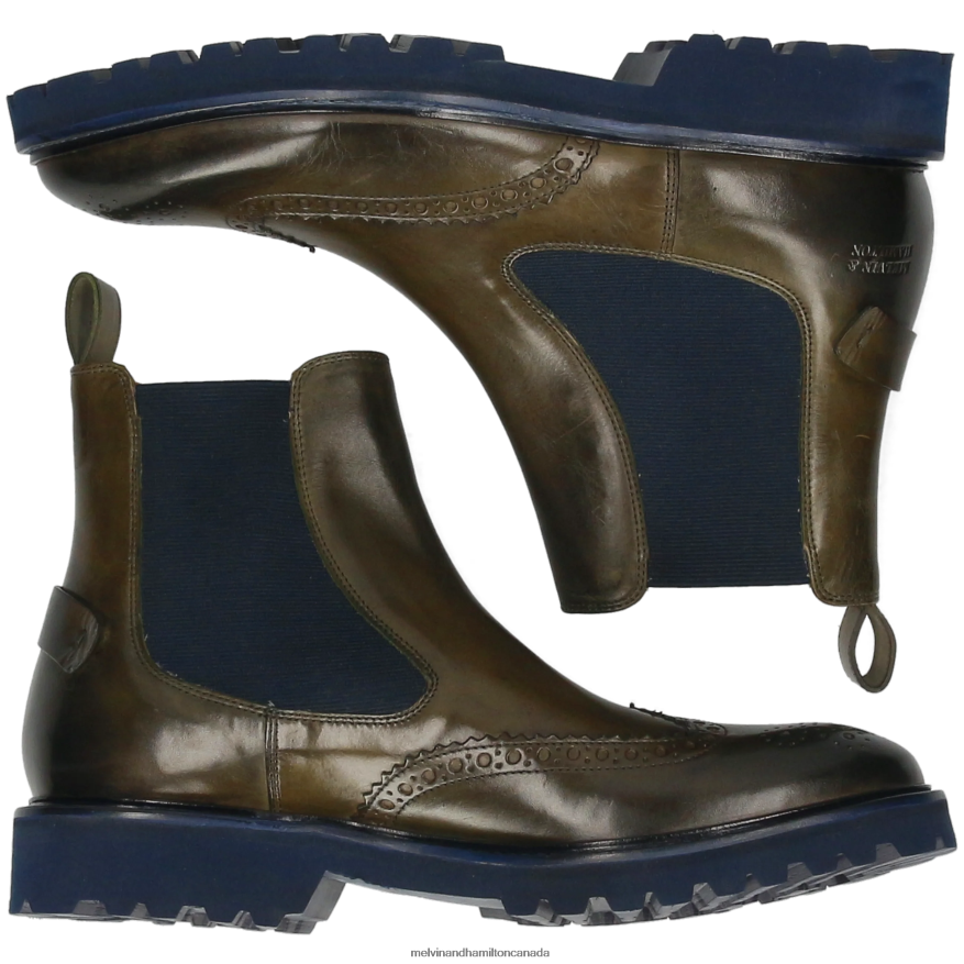 Men Melvin & Hamilton Khaki Matthew 49 Ankle Boots P4V68P82