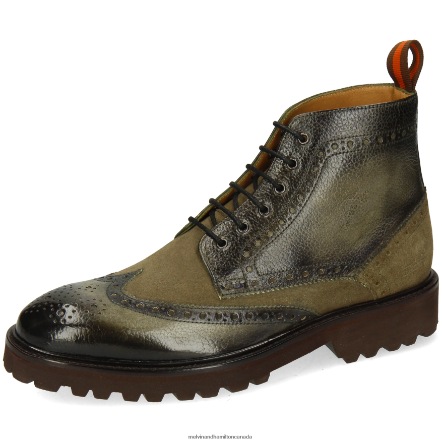 Men Melvin & Hamilton Khaki Matthew 7 Ankle Boots P4V68P75